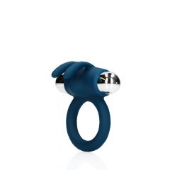   Loveline - Επαναφορτιζόμενο Δαχτυλίδι Πέους με Δόνηση και Κλειτοριδικό Ερεθιστή Κουνελιού (Μπλε)