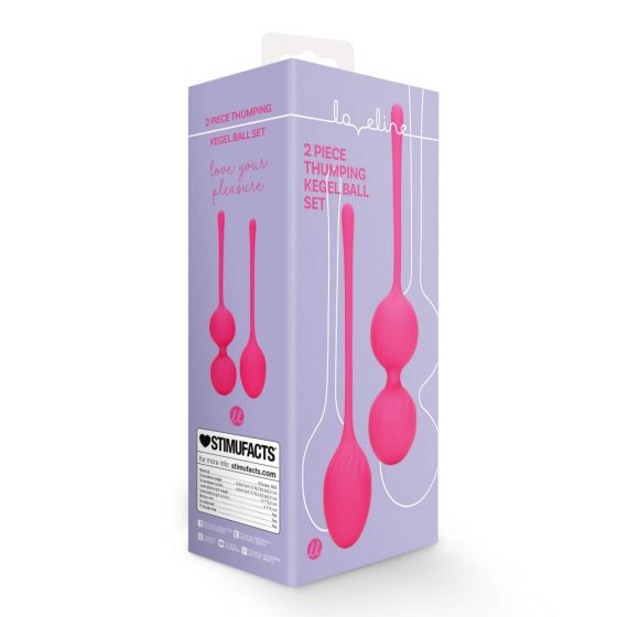 Loveline - ζευγάρι μπαλών γκέισας με βάρος - 2 τεμάχια (ροζ)
