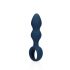 Loveline – μεγάλος πρωκτικός δονητής με δακτύλιο λαβής (μπλε)