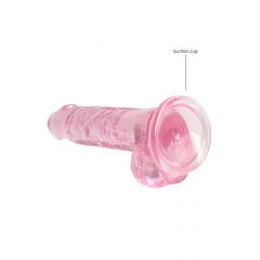   ΡΕΑΛΡΟΚ - διαφανές ρεαλιστικό ομοίωμα πέους - ροζ (17cm)