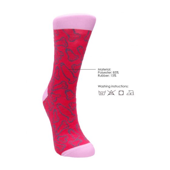 S-Line Sexy Κάλτσες - βαμβακερές κάλτσες - με μοτίβο πέους