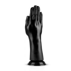   BUTTR Διπλή Απόλαυση - Διπλό Χέρι Δονητής με Βεντούζα (Μαύρο)