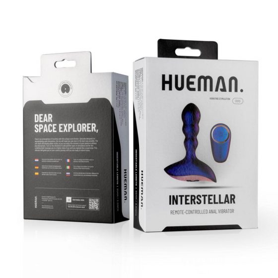Hueman Interstellar - επαναφορτιζόμενος, ασύρματος, κυματιστός πρωκτικός δονητής (μοβ)