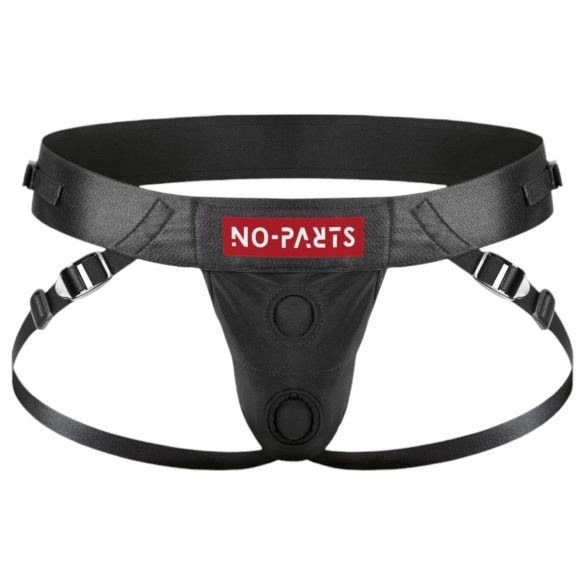 No-Parts Taylor - Μαύρο Strap-on με Διπλό Δαχτυλίδι (S-L)