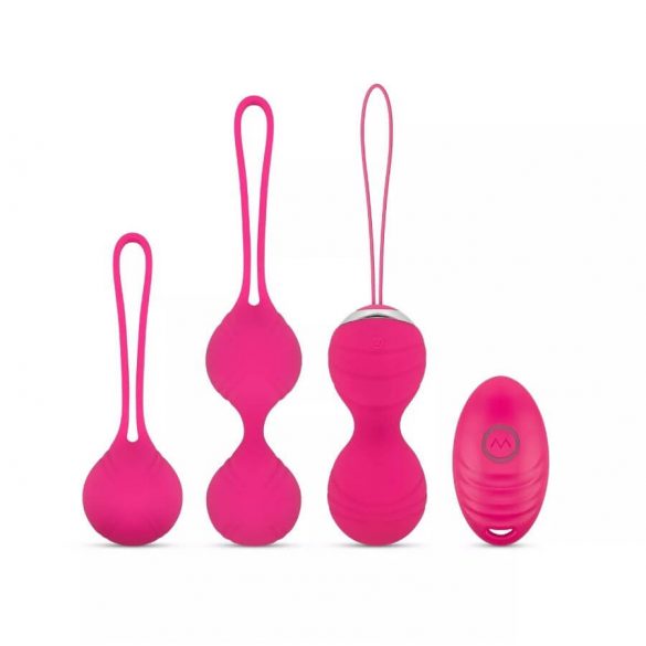 Easytoys LoveBalls - Σετ δονητικών γκέισα μπάλων - 3 τεμάχια (ροζ) 