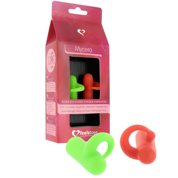 FEELZTOYS Mycero - Finger Vibrator Set - Green-Red (2 pcs) 