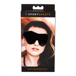 Sportsheets - μαλακή, ελαστική μάσκα ματιών (μαύρο)