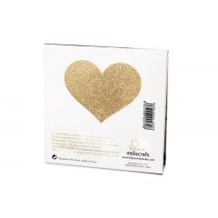   Μπιζού Εμπνεύσεις Φλας - Λαμπερό Καρδιά Αυτοκόλλητο Θηλής (Χρυσό)