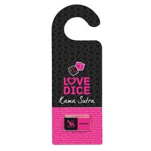 Σετ ζαριών για το σεξ με κρεμαστό πόρτας (μαύρο-ροζ)