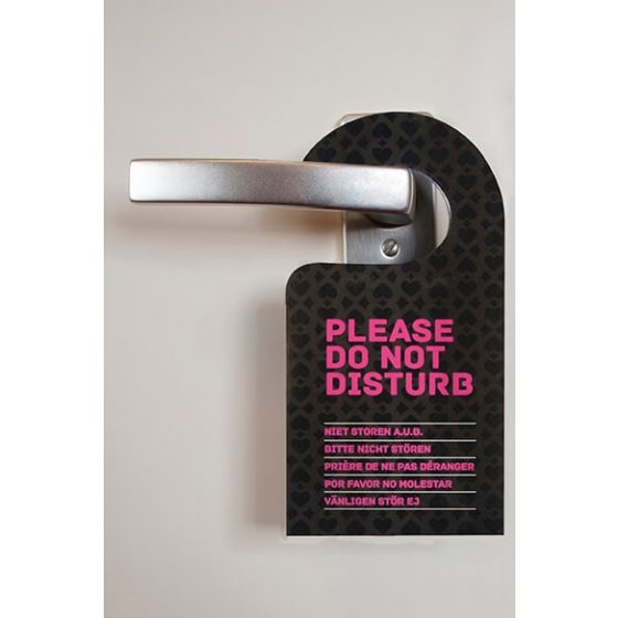Σετ ζαριών για το σεξ με κρεμαστό πόρτας (μαύρο-ροζ)
