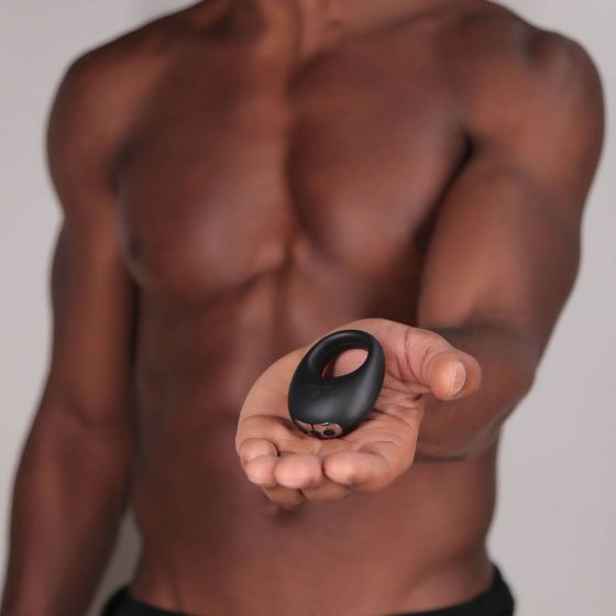 Je Joue Mio - επαναφορτιζόμενο, αδιάβροχο, δονητικό δαχτυλίδι πέους (μαύρο)
