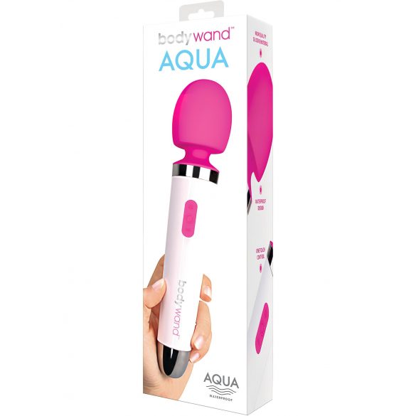 Bodywand Aqua Wand - αδιάβροχος δονητής μασάζ (λευκό-ροζ)