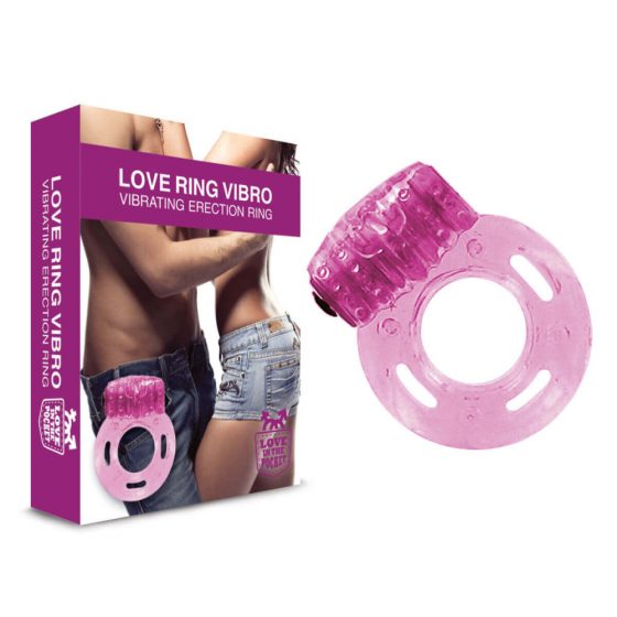 Αγάπη στην Τσέπη - εφάπαξ δονητικός δακτύλιος πέους (ροζ)
