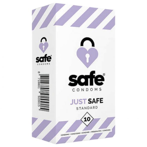 SAFE Just Safe - standard, προφυλακτικό με βανίλια (10 τεμάχια) 