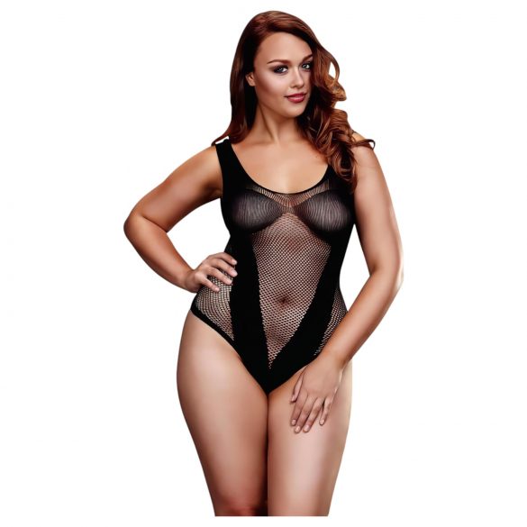 BACI Plus Size - Μαύρο Νετ Σώμα - Σέξι και Ραφινάτο (XL-XXL)