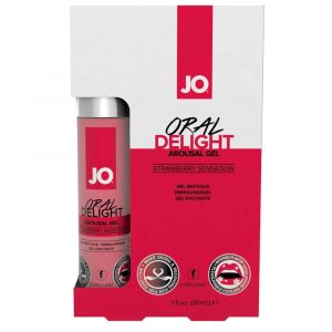 System JO Oral Delight - δροσερό, φαγώσιμο λιπαντικό - φράουλα (30ml)