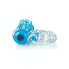  Σφιγκτήρας πέους με αφαιρούμενο μίνι δονητή (διαφανής-μπλε)