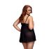 BACI Plus Size - ανοιχτό, πουά babydoll - μαύρο (XL-XXL) 