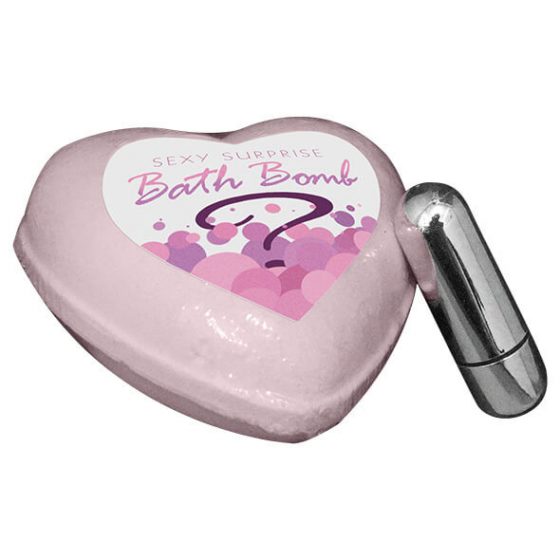 Καρδιά μπάνιο μπάλα με κρυφό δονητή (σαμπάνια-φράουλα)""