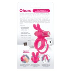   Σφράγιση O Ohare - επαναφορτιζόμενο, λαγουδάκι, δονητικό δακτύλιο πέους (ροζ)