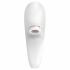 Satisfyer Pro 4 Ζευγάρια - επαναφορτιζόμενο ζευγαρωτικό δονητή με κυματισμούς αέρα (λευκό) 