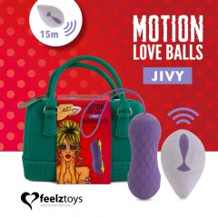   FEELZTOYS Jivy - επαναφορτιζόμενο, ραδιόφωνο, αδιάβροχο, ωθητικό δονητικό αυγό (μωβ)