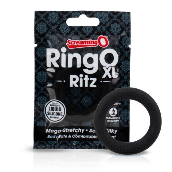 Screaming O Ritz XL - σιλικόνης πέους δαχτυλίδι (μαύρο)