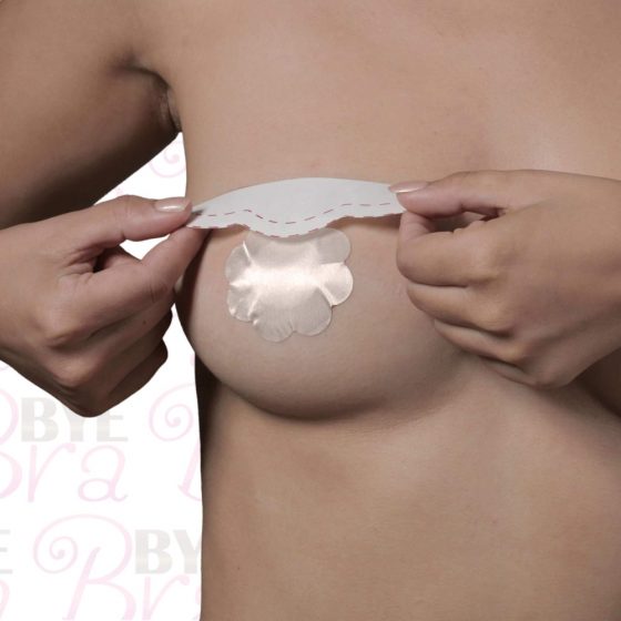 Μπάι Μπρα D-F - αόρατο αυτοκόλλητο ανόρθωσης στήθους - ροζ (3 ζεύγη)