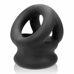   OXBALLS Tri-Squeeze - δαχτυλίδι πέους και όρχεων (μαύρο)