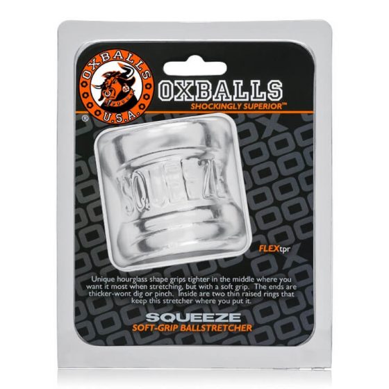 OXBALLS Squeeze - δακτύλιος και τεντωτήρας όρχεων (διαφανές)