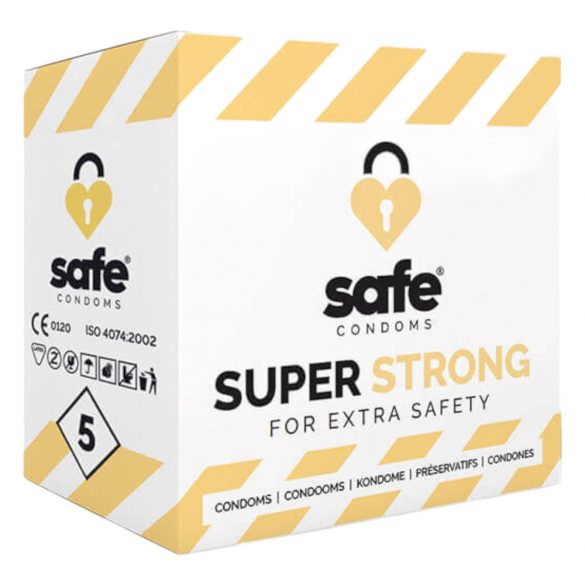 SAFE Super Strong - εξαιρετικά ανθεκτικά προφυλακτικά (5 τεμάχια) 