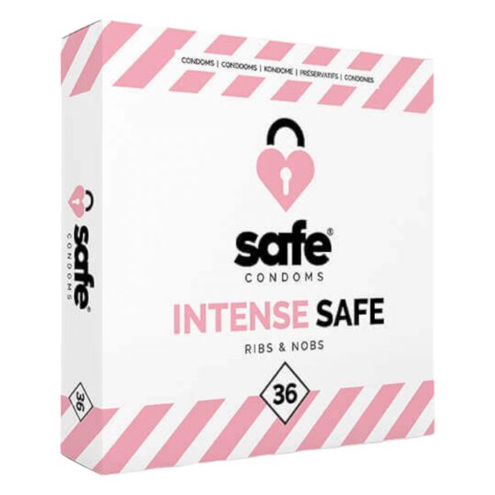 SAFE Έντονο Ασφαλές - Ραβδωτό και Με Τελείες Προφυλακτικό (36 τεμάχια)