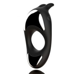  FEELZTOYS Δίας - επαναφορτιζόμενο, δονητικό δαχτυλίδι πέους (μαύρο)